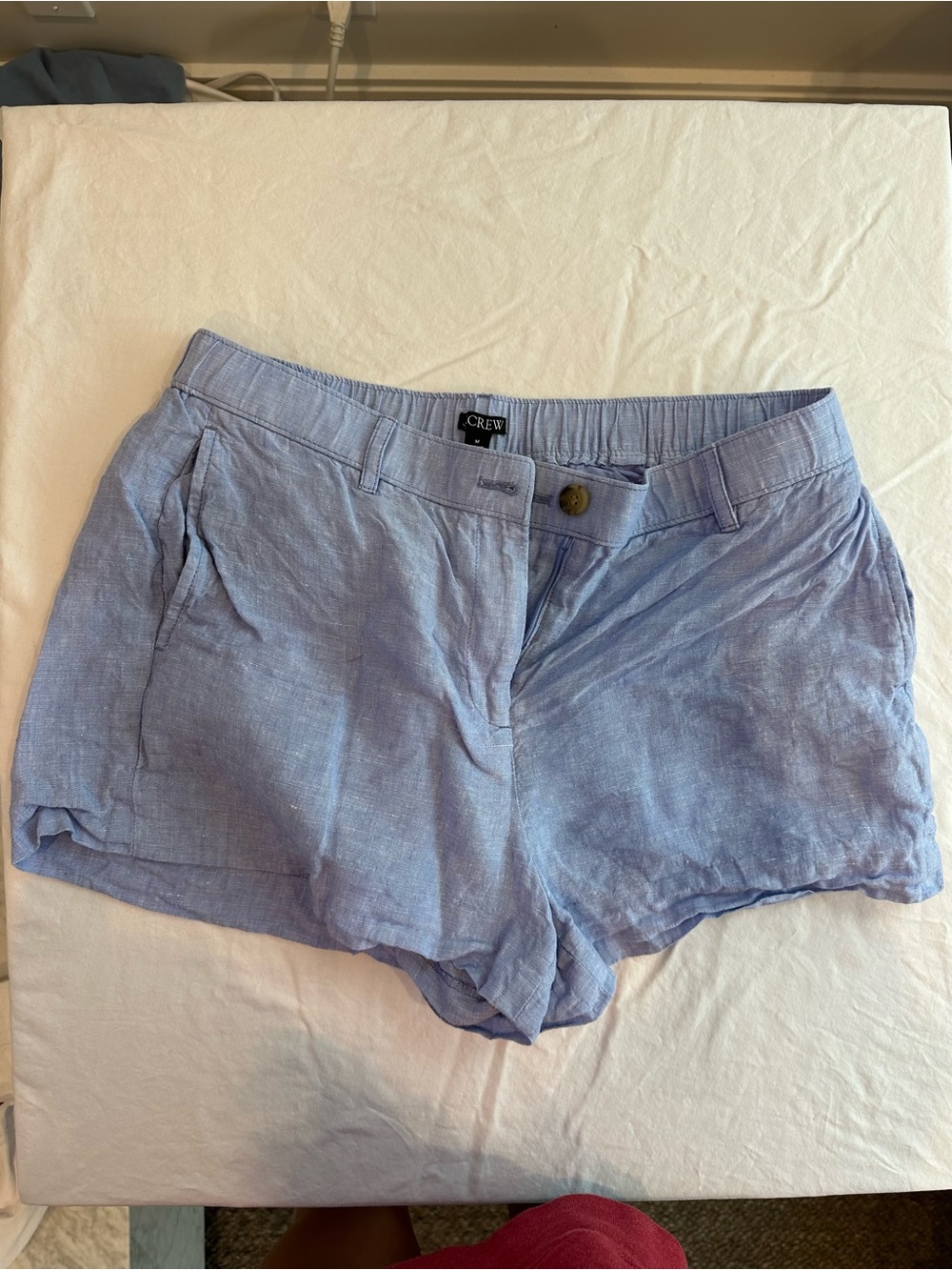 J. Crew Pale Blue Linen-Blend Casual Shorts